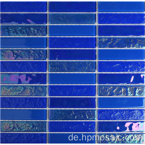 Blaue Streifen gemischte Mosaitfliesen